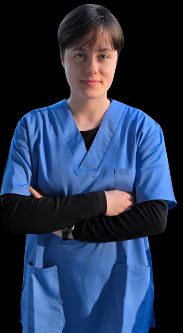 Marian investigando sobre nutrición animal